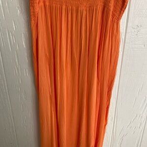 Kona Sol Sunset Orange Skirt 2 Slits Lounge Resort Cover Up Size 2X
